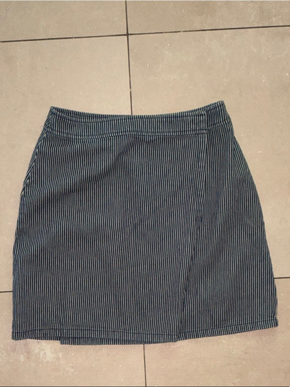 ATM Anthony Thomas Melillo Navy and White Mini Skirt